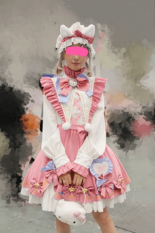 JQY-134前后抄底第五人格园丁HelloKitty联动服粉内